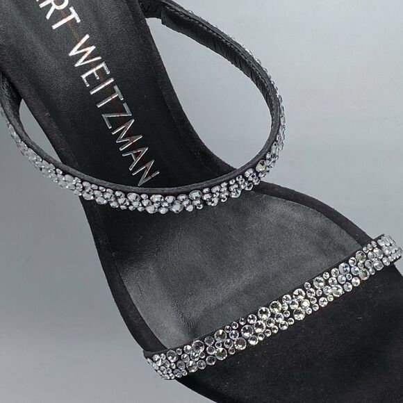 Stuart Weitzman Suede Embellished Sandals size 6.5 - Picture 8 of 11